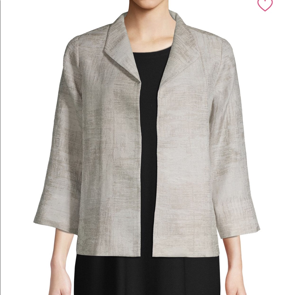 Eileen Fisher Flared Sleeve Jacket, Silver